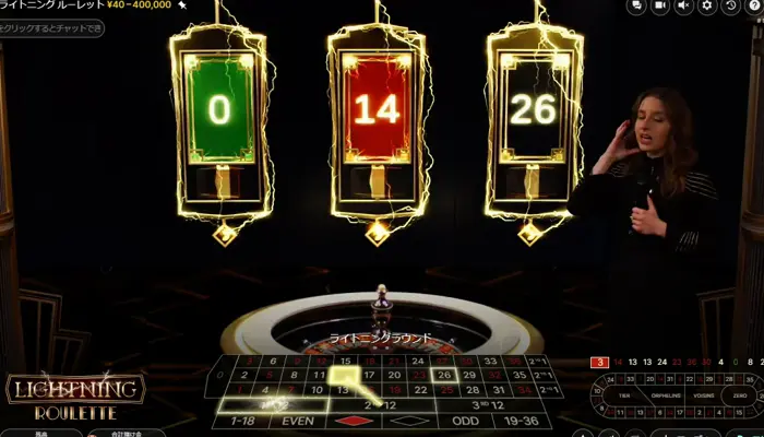 エルドアカジノで遊べるおすすめのカジノゲーム「Lightning Roulette」